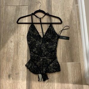 Black lace bodysuit